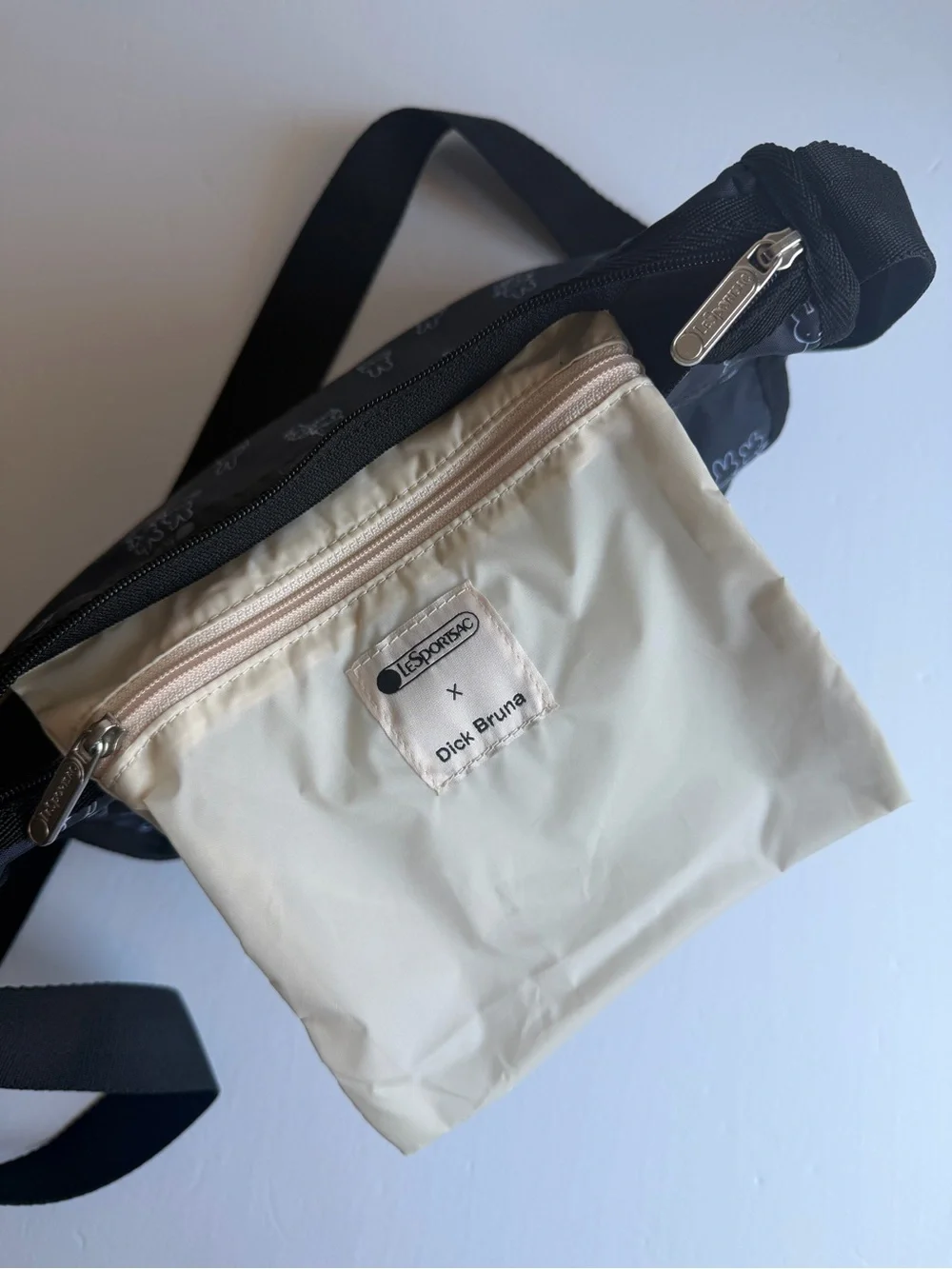 Lesportsac Classic Hobo Miffy Black Stencil
